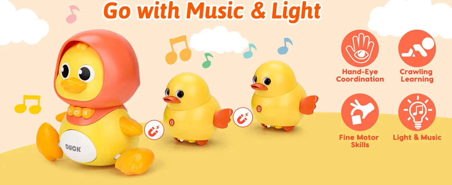Baby Crawling Toys with Music Early Learning Development Interactive Walking Toy  Infant Learn to Walk for Girls Boys Christmas